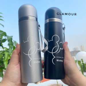(COD)TERMOS/BOTOL STAINLESS STEEL TAHAN PANAS/DINGIN BOTOL AIR MINUM MOTIF MIKI/ 500ML