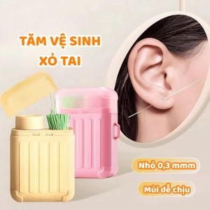 Hộp 180 que vệ sinh lỗ xỏ hương hoa hồng bạc hà thiên nhiên tiết kiệm nhỏ gọn tiện lợi-ESTLA