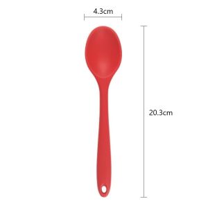 EZCOOK Silicone Cooking Spoon Steamboat Spoon Sauce Spoon Mixing Spoon Salad Spoon Baby Food Turner Silicone Cooking Utensils