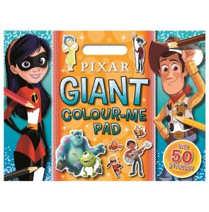 Disney Pixar Giant Fun Colouring Pad Book With Stickers For Kids