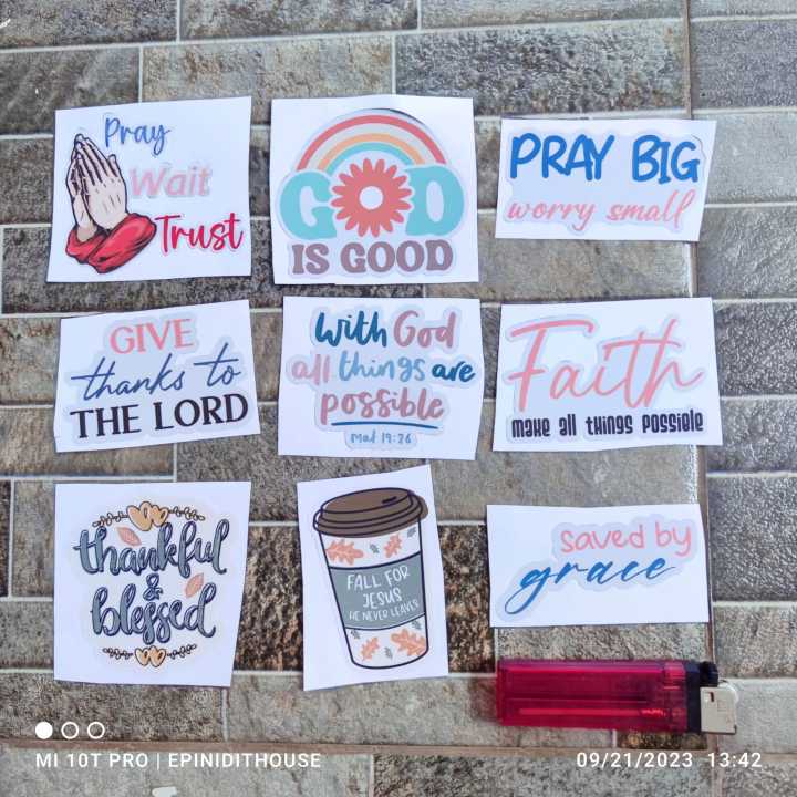 Stiker Kristen Katolik Faith Jesus Lord Doa Ayat Suci Motivasi Hidup ...