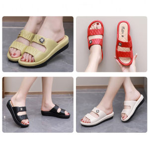 [Free Shipping] In-Stock WomenS Casual Slippers Elegant Comfortable And Breathable WomenS Shoes Plastic Wedge Heel Fashion Sandals