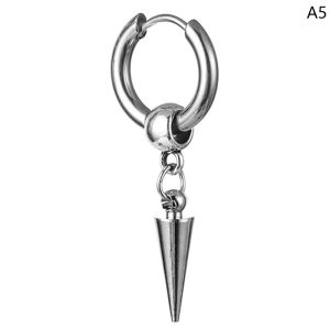 Hmeme 1ชิ้นต่างหูลูกศรไม้กางเขนสแตนเลสสำหรับผู้หญิงผู้ชายเครื่องประดับพังค์สุดเจ๋งต่างหูห่วงห่วงเจาะหูของขวัญแฟชั่น