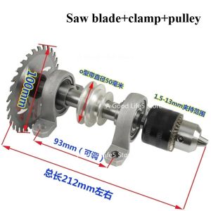 Kirilgu Applicable To Bearing Seat Table Saw Drilling Woodworking Rotary Lathe Unpowered Round Wood Bead Machine Cutting Spindle Chuck 9Y3K6