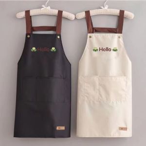 Apron Home Kitchen Waterproof and Oilproof Womens Summer Thin Model