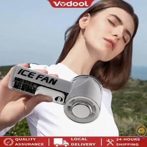 Compact Rechargeable Handheld Fan with Turbo Airflow 3000mAh Battery LED Light Portable Personal Fan for Outdoor Use