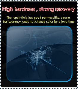 น้ำยาซ่อมแซมกระจก หยุดการแตกร้าวอันทรงพลัง ผลลัพธ์ รอยแตกร้าวกระจก เรียบ การส่งผ่านแสง ชีวิต