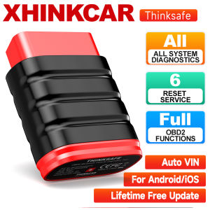 THINKCAR Thinksafe Bluetooth OBD2 Scanner Mobil Lengkap Sistem Alat Diagnostik Mobil Dengan ABS Oil EPB TPMS SAS 5 Reset ECU Scanner Bersihkan Kode Kesalahan Periksa Pembaca Kode Mesin & Alat Pindai Untuk Semua Mobil Universal