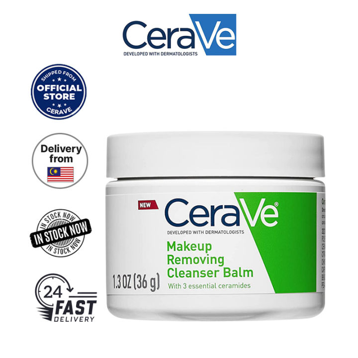 Cerave Makeup Removing Cleanser Balm 36g For All Skin Types With Makeup Removing Double