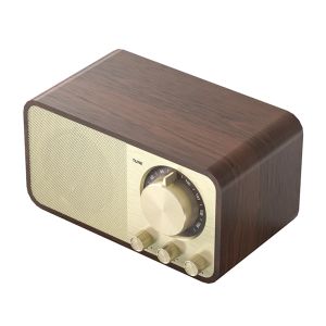 Banchgw Loa 5.0 Tương Thích Bluetooth Bằng Gỗ Hộp Âm Thanh Cổ Điển Retro Loa Siêu Trầm Âm Thanh Vòm Siêu Trầm AUX FM Radio Cho Máy Vi Tính