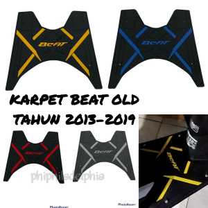 karpet injakan kaki motor beat old tahun 2013 - 2019 keset kaki motor alas pijakan beat injection fi sporty bahan karet tebal anti slip