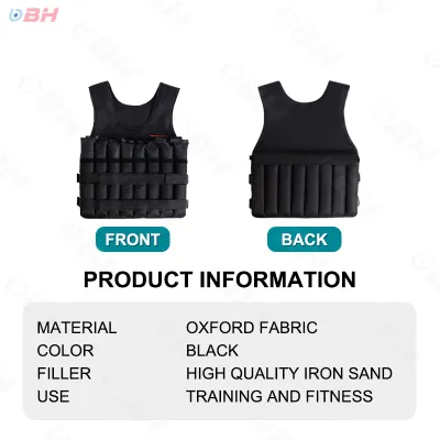 1-30KG Weight Vest Weighted Vest Adjustable Loading For Basketball Body Training Fitness 16Pouchs