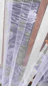 Vitrase Gorden Vitrase Gorden Polos Dalaman Gorden Motif Bunga Tulip putih