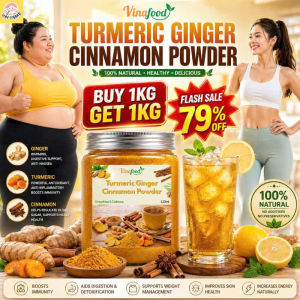 (BUY 1 GET 1) TURMERIC GINGER CINNAMON TEA POWDER – Improve Digestion Support Brain Weight Skin and Sleep