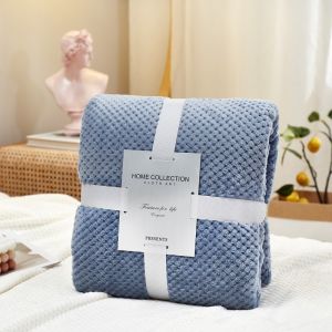 【CLEARANCE】Solid Color Flannel Blanket / Thickened Waffle Blanket / Living Room Sofa Soft Blankets