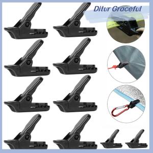 Ditur ที่หนีบกันสาด10ชิ้นตัวหนีบยึดเต็นท์แบบหนีบยึดแน่นเครื่องมือสำหรับตั้งแคมป์กลางแจ้งปีนเขาอุปกรณ์ตั้งแคมป์ขายส่ง