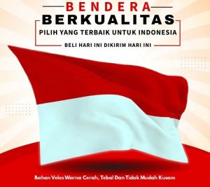 Bendera Merah Putih MP Kain HUT RI Indonesia Berbagai Ukuran 60 90 120 150 180 cm kemerdekaan