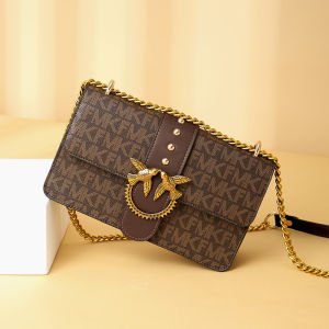 Womens Bag 2023 New fashion trendy small square bag with chain shoulder and crossbody bag swallow bag versatile and retro European and American style