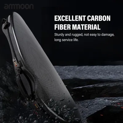 Ammoon Ba Lô Violin Trường Hợp Rugged Trọng Lượng Nhẹ Violin Hộp Lưu Trữ quai đôi Di Động Phong Cách Được Xây Dựng Trong Ẩm Kế sợi carbon màu đen Cho Nhà