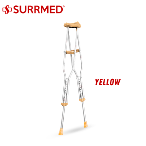 SURRMED ADJUSTABLE CRUTCHES ( GRAY YELLOW )