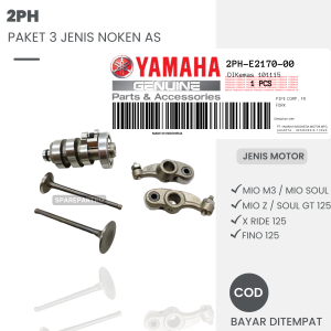 (2PH) PAKET 3 JENIS NOKEN AS+PELATUK+KLEP SET MIO M3/ Z SOUL GT 125 MIO SOUL FINO 125 X RIDE 125