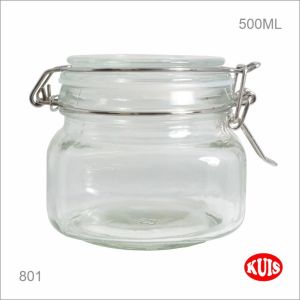 JE.ID Toples Kedap Udara Toples Kaca Toples Kue Toples Kaca Bening Toples Kaca Penyimpanan Anti Karat Toples Makanan
