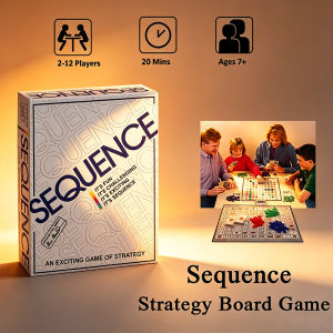 【24 hours shipping】Sequence - Strategy family and party board game backgammon casual game suitable for 2-12 people