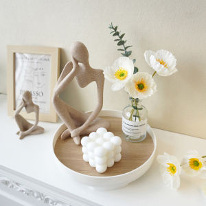 Vanity Counter Tray Round Cosmetic Holder Home Office Shelf Tray for Candle Lotion Bottle Cosmetic