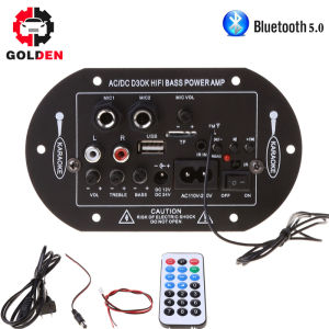 12V 24V 220V Wireless Bluetooth-compatible FM Radio Amplifier Board USB TF Remote Card Player Module AC/DC D3OK 2 Channel Bluetooth Amplifier Mobil HIFI Bass Power Speaker Super Bass - Karaoke Mic