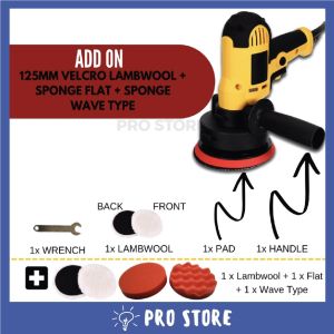 【PRO】700W Car Polisher 125mm Car Polish Machine Sander Waxing Machine Polishing Adjustable Speed Mesin Polish Kereta