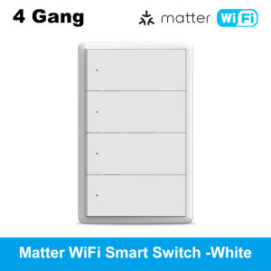 (HD1)Manhot Matter Works with Tuya WiFi Smart Switch Push Button Light Switch US Standard Switch Control With HomeKit APP Siri Voice Control Manhot Matter berfungsi dengan Suis Pintar Tuya WiFi Tolak Butang Suis Lampu Standard US Kawalan Dengan APP HomeK