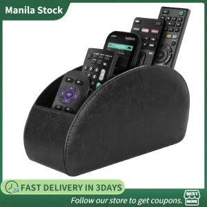 5 Grid Universal Remote Control Holder Leather Organizer Box Desk Storage Phone Holder Multigrid Remote Box Storage Rack