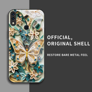 สำหรับ Vivo V11i & Vivo Z3 & Vivo Z3i เคสศัพท์ป้องกันการตก ลายดอกไม้ผีเสื้อ บุคลิกภาพทันสมัย
