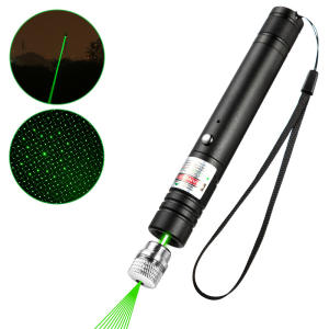 Bút trình chiếu laser xanh lá 2000 Meter tầm xa Đèn pin công suất cao có thể sạc lại con trỏ cho USB với đầu sao có thể điều chỉnh focus