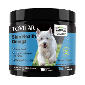 Tovitar® Healthy Dog allergy Treats Supplement Snack for Pets With Dog probiotics Skin & Coat Supplements for Dogs Healthy Skin & Shiny Coat,Dog Supplements