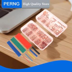[PERNG] Tehe 125 250 414 578Pcs Non Insulated Electrical Butt Terminal Assortment Kit Wire Ferrules Set 7 Size Copper Crimp Connector