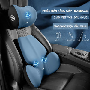 Bộ gối đầu tựa lưng Massage rung đa điểm CPW thúc đẩy hệ thống thần kinh giảm căng thẳng mệt mỏi khi lái xe