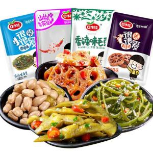 Vegetable radish pickle Lotus root slices Bagged peanut Snacks kelp Order food Lettuce Carob，口水娃素菜萝卜咸菜藕片袋装花生零食海带下饭菜莴笋豆角
