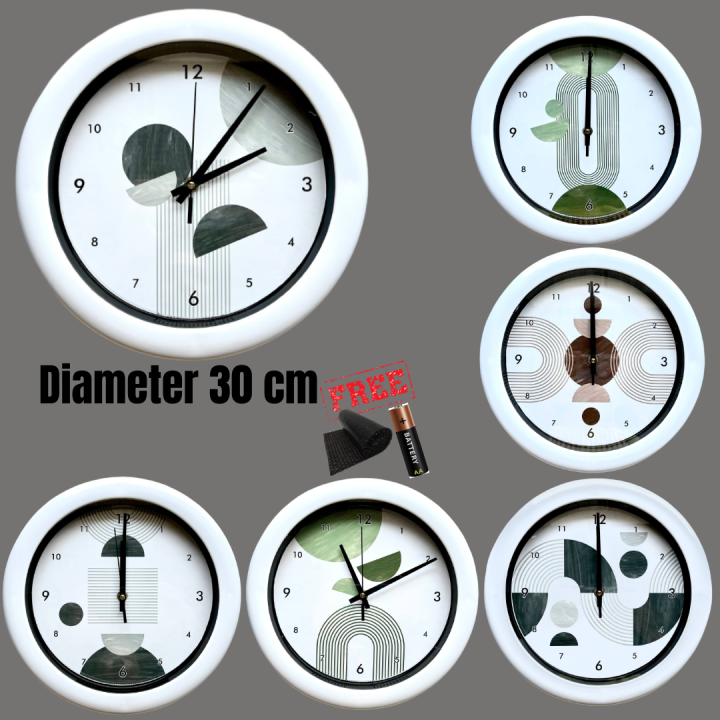 Jam%20Dinding%20Aesthetic%20Series%20Diameter%2030cm%20Desain%20Remaja%20Milenial%20Mesin%20Senyap%20Sweep%20Silent%20Movement%20-%20Image%202