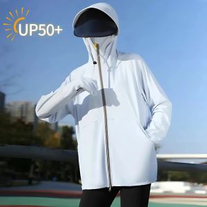 Áo chống nắng nữ áo khoác chống nắng chống tia UV áo khoác có mũ vải thun mát lạnh che phủ bàn tay - Life Style 4U