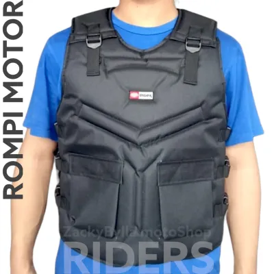 Rompi Motor Riders Hitam Pelindung Dada Bikers Rider