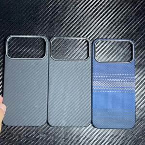 For Magsafe Magnetic carbon fiber Case For iPhone 17 16 15 14 13 pro max case Thin Aramid fiber cover for iPhone 17 16 15 pro