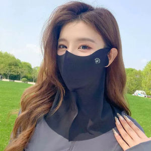 Women Sunscreen Veil Summer Neck Face Mask UV Protection Breathable Ice Silk Sun Protection Masks Veils Outdoor Sport Face Cover