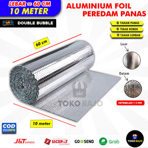 (10 METER ) Aluminium Foil Bubble Peredam Panas Atap Rumah Ketebalan 4 mm  Alumunium Foil Aluminium Foil Aluminium Foil Atap Alumunium Foil Bubble Aluminium Foil Bubble Aluminium Foil Atap