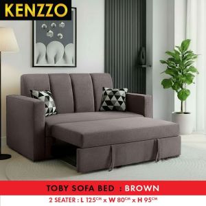 KENZZO Toby Sofa Bed Luxury 2-in-1 Sofa Bed – Pull Out & Adjustable 2/3 Seater | Royal Kain Baldu