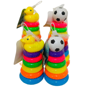 WEIHUIMEI โยนห่วง5-9 ห่วงเสริมพัฒนาการ ห่วงสอนสี เป็ดโยนห่วง ห่วงสีสอนสีเรียงสี ของเล่นเสริมพัฒนาการและทักษะของเด็ก ห่วงเจดีย์สวมหลัก ห่วงเรียงซ้อน ห่วงหลากสี ห่วงเสริมพัฒนาการ ของเล่นเด็ก ของเล่น