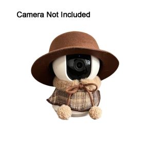 YINGXING Plaid Tweed Cape Monitor Hat Cape Collar Set Vintage Fits Max 8 Cm Diameter Camera Costume Decoration Cam Ornament Cover Kit Decorative Camera Protective Cover For Indoor Security Camera