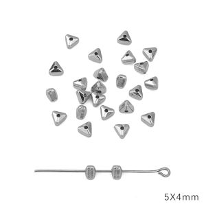 30-50pcs Gold/Rhodium Plated CCB Star Flower Loose Space Beads For DIY Bracelet Necklace Jewelry Making