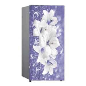 Walpaper Stiker Kulkas 1 Pintu Ukuran 120cm x 60 cm Motip Bunga cetak Sendiri Bisa COD