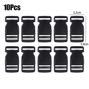 10Pcs Plastic Side Release Buckles 25mm Hard Clasp Curved For Paracord Bracelet Backpack Bag Parts Pets Strap Webbing